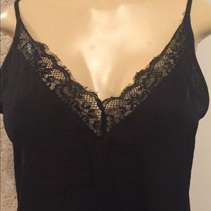 Black lace trim cami